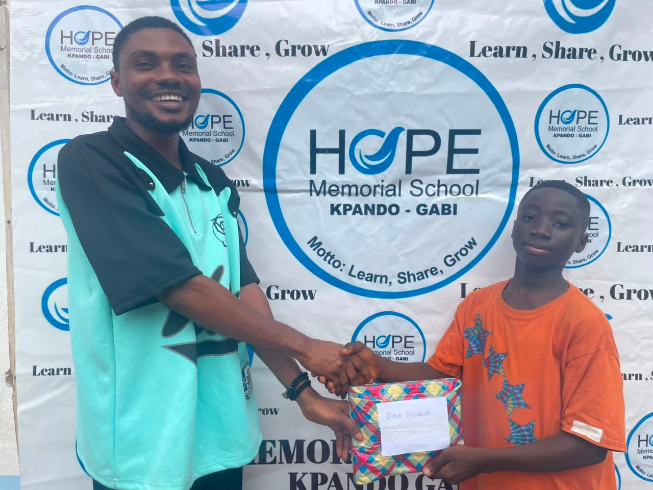 Childcare School in Ghana 5 Best learners award at Hope Memorial School